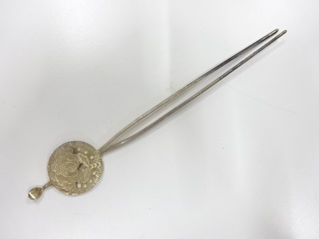アンティーク　彫金　透かし　簪